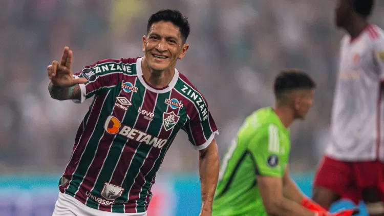 Inter vira, Flu empata e vaga na final fica aberta após jogo eletrizante 1 cano celebra gol pelo fluminense contra o internacional na libertadores