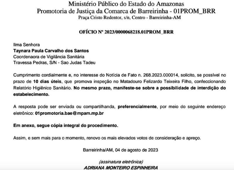 Matadouro de Barreirinha e interditado por falta de condicoes higienico sanitarias 1