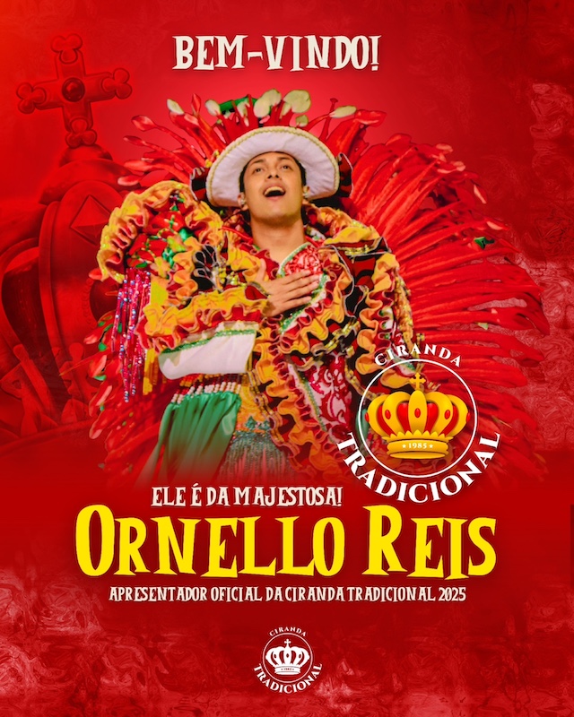 Ciranda Tradicional anuncia Ornello Reis como novo apresentador para o Festival de Cirandas de Manacapuru 2025 1 Ornello Reis novo apresentador da Ciranda Tradicional de Manacapuru
