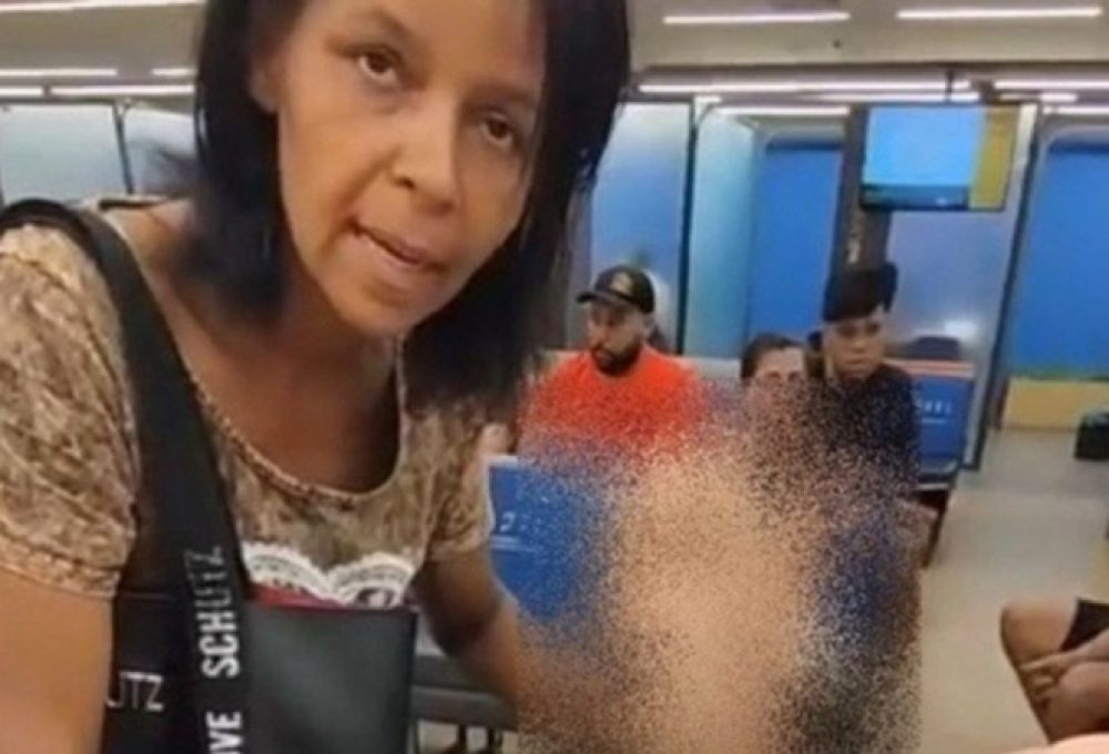 Erika está presa por suspeita de tentativa de furto mediante fraude ao tentar sacar R$ 17 mil em nome de Paulo Roberto Braga, 68 anos - (crédito: Reprodução/Redes sociais)