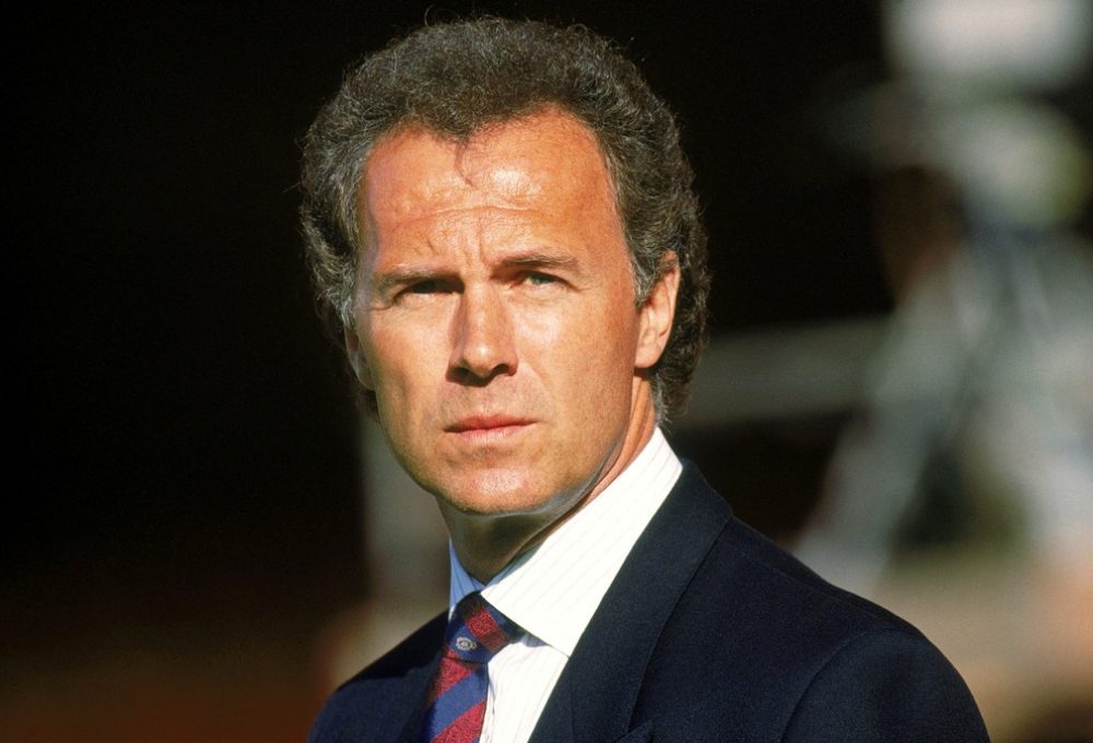 Franz Beckenbauer, quando era técnico da Alemanha, em 1990 — Foto: Arquivo Reuters