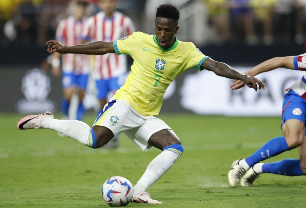 Brasil e Paraguai se enfrentaram pela segunda rodada da Copa América, no Allegiant Stadium, em Las Vegas, em Nevada (EUA)
Créditos: Rafael Ribeiro/CBF