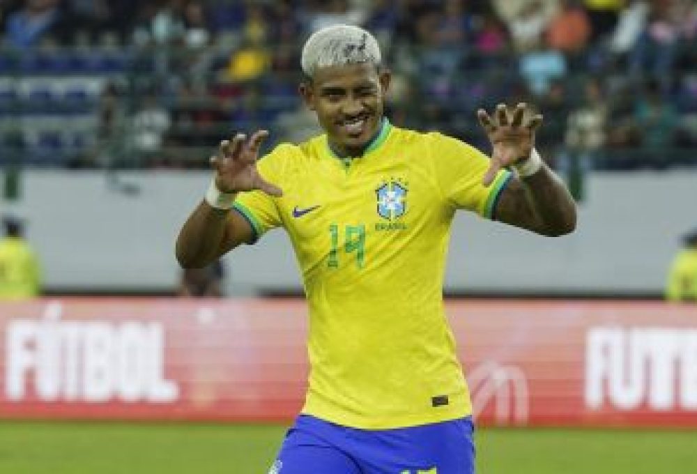 John Kennedy comemorando gol na vitória do Brasil sobre a Colômbia no Pré-Olímpico
Joilson Marconne/CBF