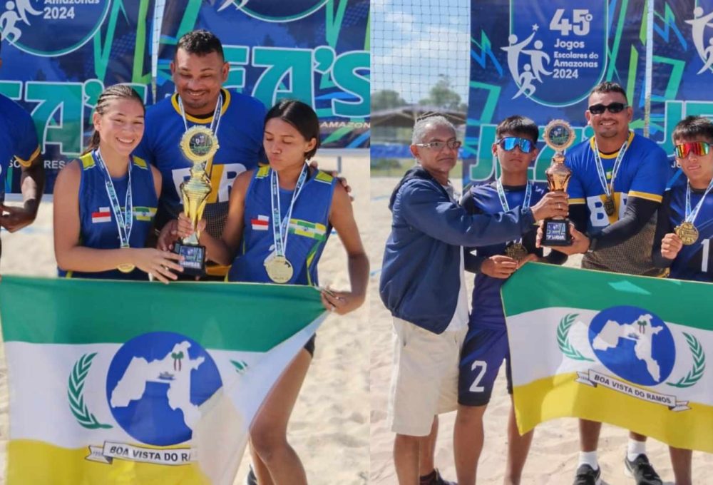 dupla juvenil Ingra dos Anjos e Aline Medeiros conquistou a medalha de ouro