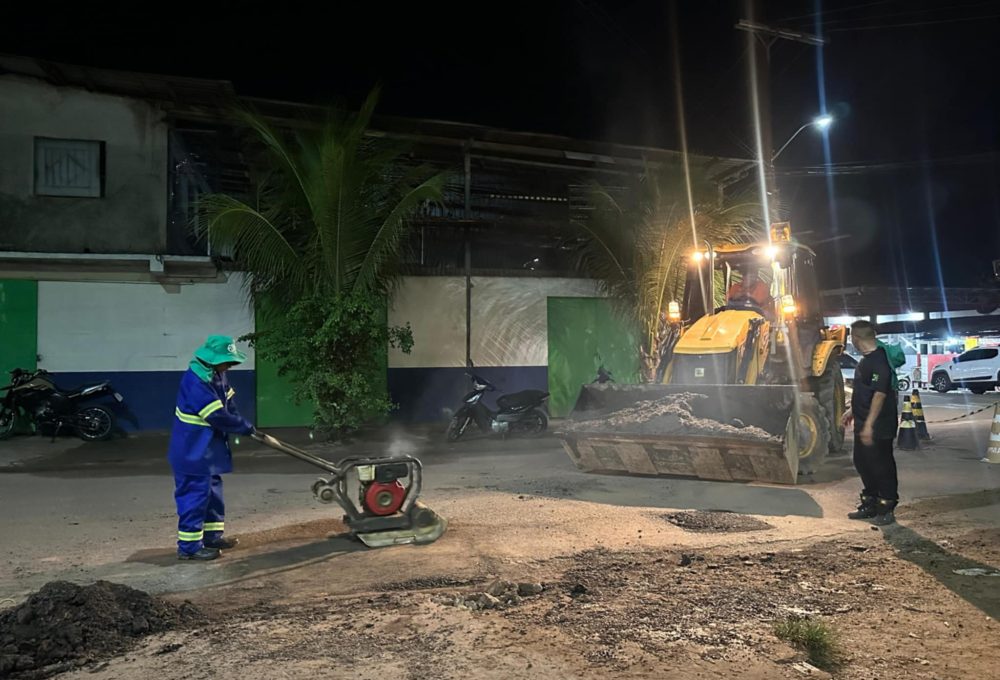 Gestão da prefeita Macelly Veras mobiliza máquinas, homens e equipamentos nas ruas principais do bairro Ramalho Júnior