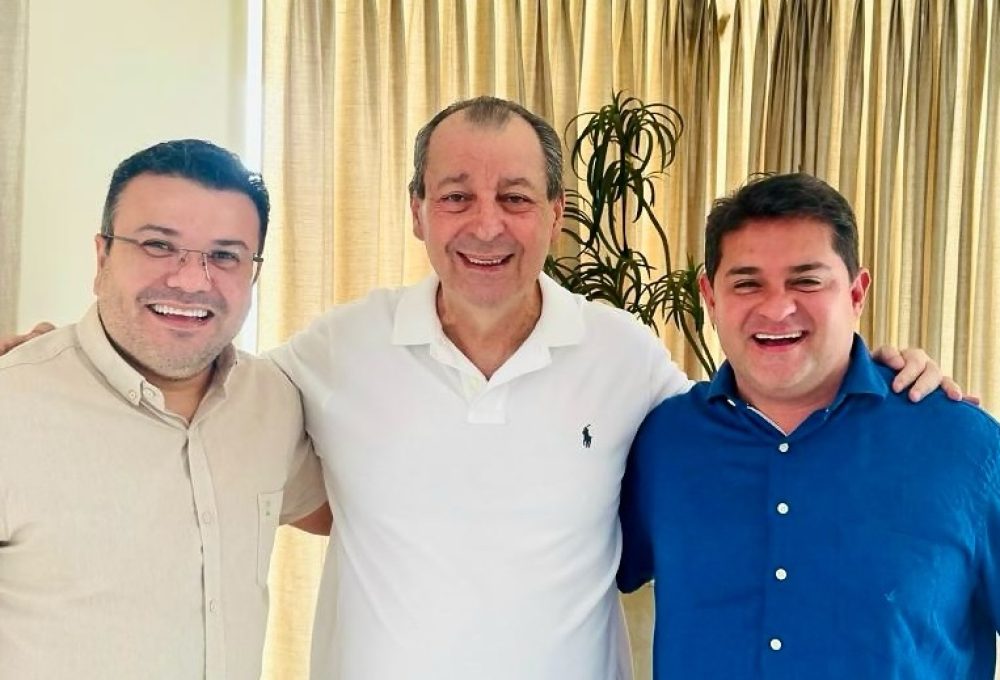 Reunião Prefeito eleito Darlan Taveira, senador Omar Aziz e prefeito Glênio Seixas