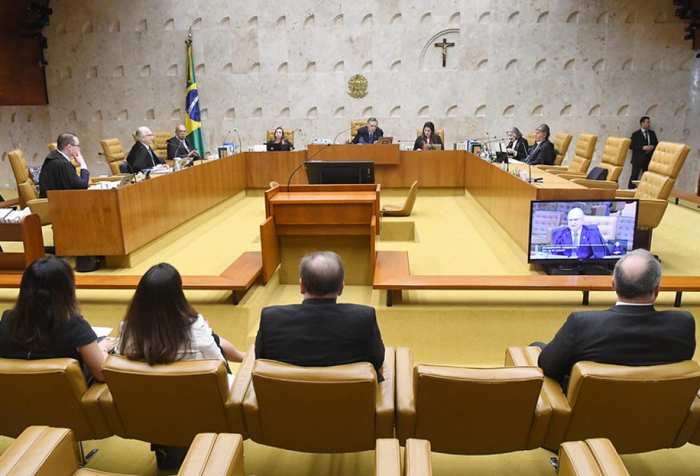 Sessão plenária do STF.
Ministros durante a sessão plenária.
Foto: Carlos Moura/SCO/STF