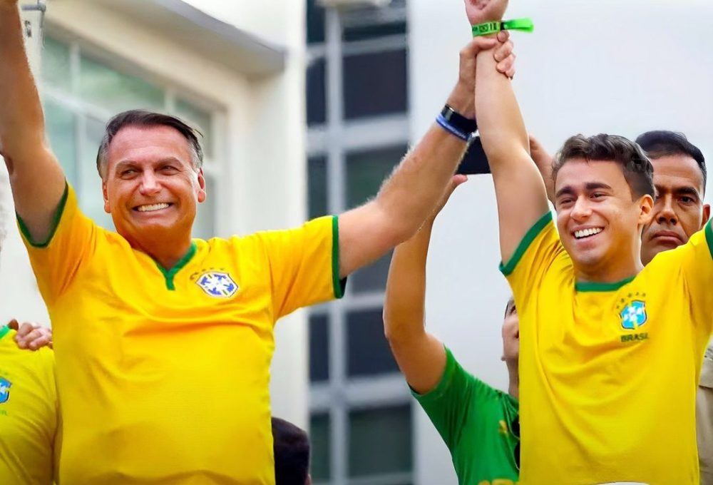 Ex-presidente Jair Bolsonaro e Deputado Federal Nikolas Ferreira — Foto: Instagram