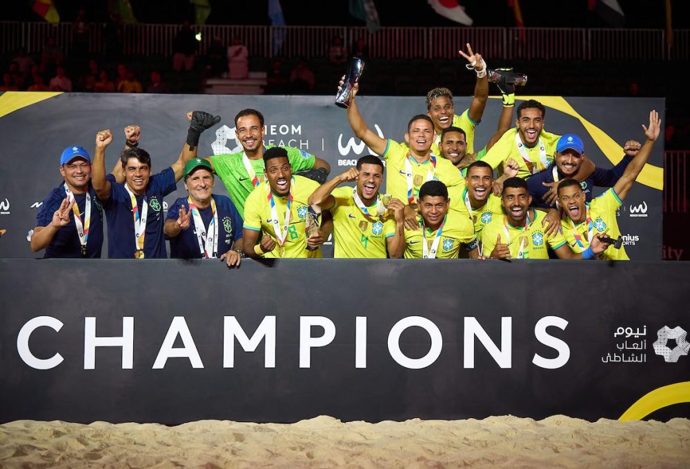 Seleção Masculina de Beach Soccer é campeã do Neom Beach Games — 
Créditos: Divulgação