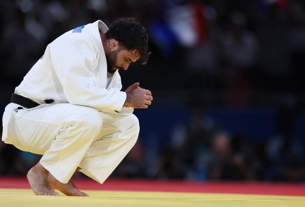 Rafael Macedo foi desclassificado na disputa do bronze até 90kg do judô. FOTO: Luiza Moraes/COB