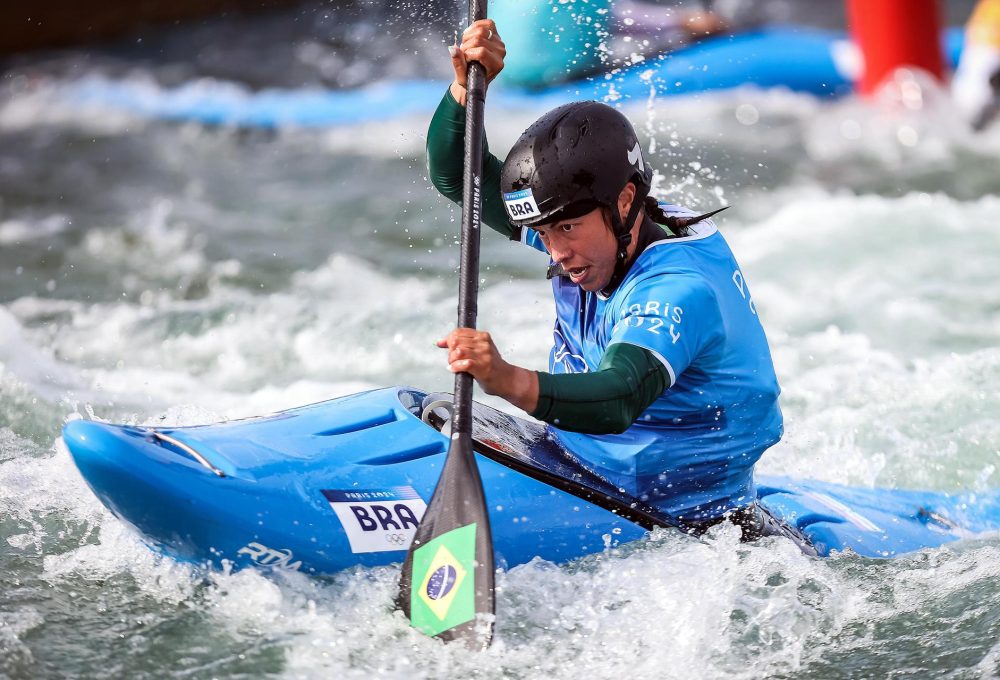 Ana Sátila, da canoagem slalom, compete nos Jogos Olímpicos de Paris 2024. FOTO: Gaspar Nóbrega/COB.