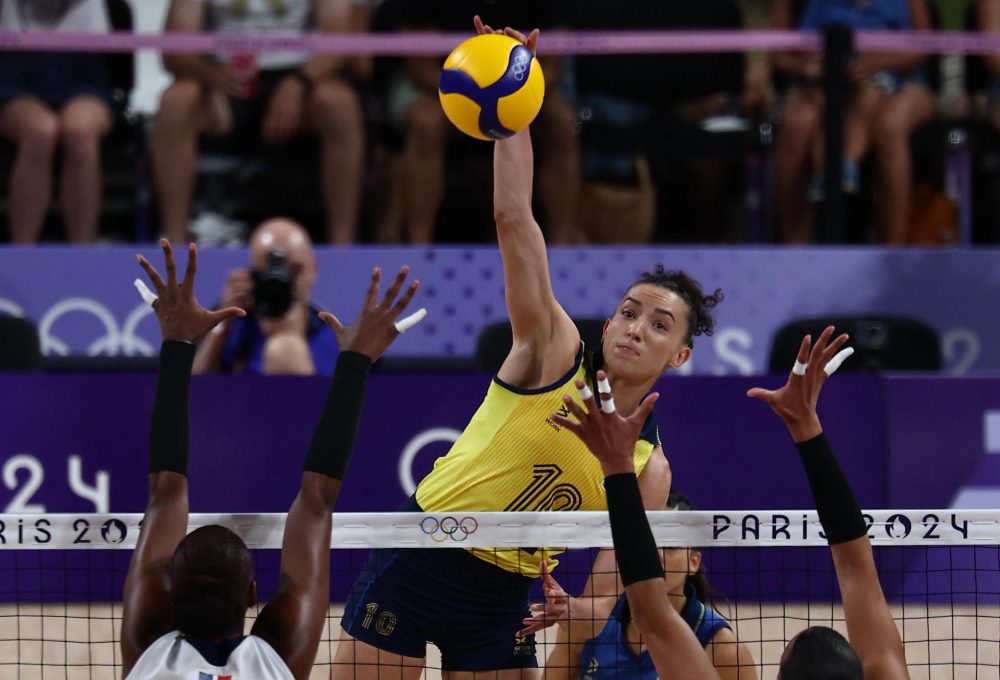 Gabi em Brasil x República Dominicana, nos Jogos Olímpicos Paris 2024. FOTO: Luiza Moraes/COB