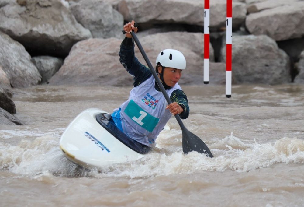 Ana Satila nos Jogos Pan-Americanos — Foto: Fábio Canhete - Canoagem Brasileira