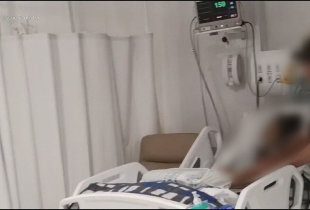 Pai é preso após ser filmado abusando da filha internada na UTI de hospital — Foto: Reprodução/TV Globo