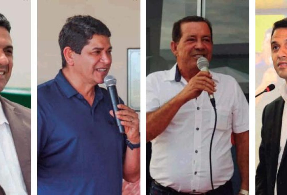 Beto D’ângelo (Republicanos), prefeito de Manacapuru; Bi Garcia (sem partido), prefeito do município de Parintins; Saul Bemerguy (MDB), prefeito do município de Tabatinga; Júnior Leite (União Brasil), prefeito do município de Maués (Divulgação)