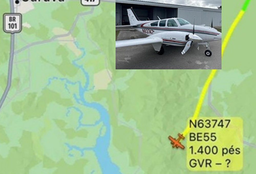 Aeronave desapareceu do radar na madrugada desta terça-feira (4) — Foto: 
Divulgação Fligthrradar24