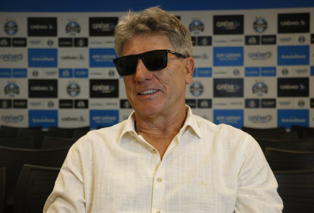 Renato Portaluppi, técnico do Grêmio, em entrevista exclusiva ao ge — Foto: João Victor Teixeira