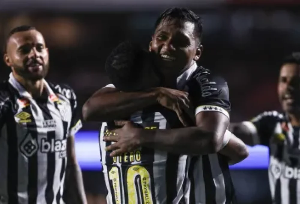 Morelo comemora gol da vitória do Santos sobre o São Paulo pelo Paulistão
Jhony Inacio e Rebeca Reis/Ag.Paulistão