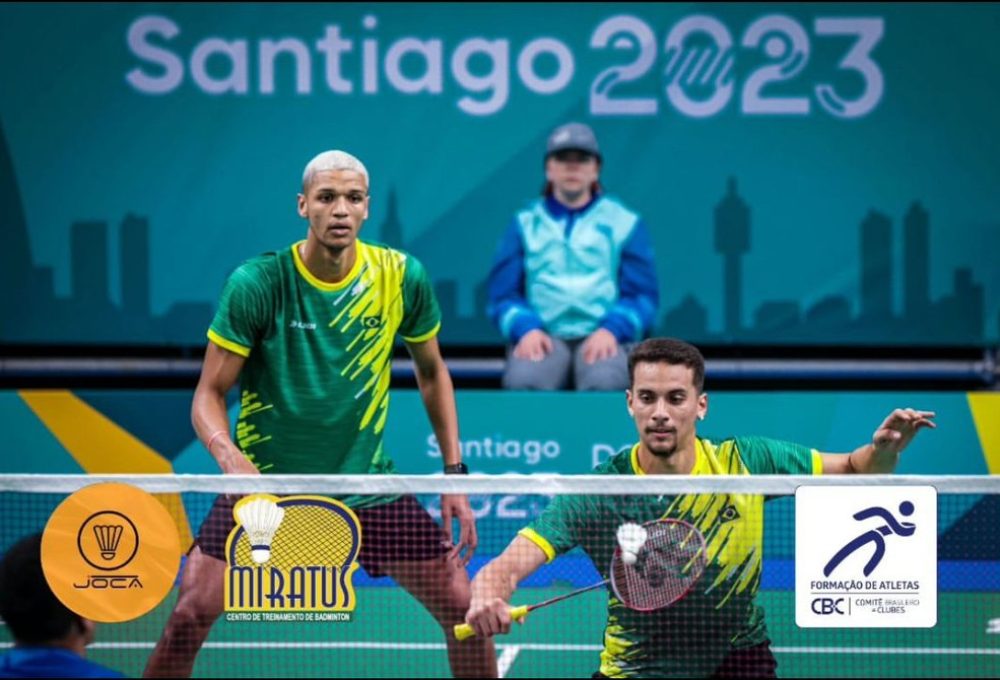 Davi da Silva e Fabrício Farias, dupla brasileira no badminton — Foto: Wander Roberto/COB